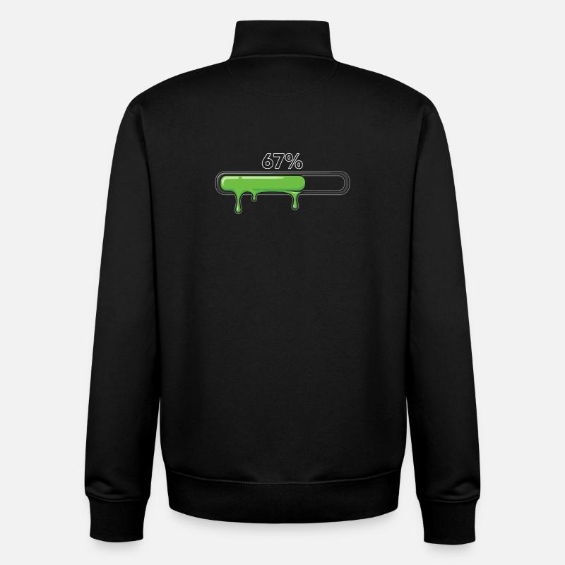 Slime, barre de progression 67 - Sweat zippé unisexe en coton bio Stanley/Stella - noir