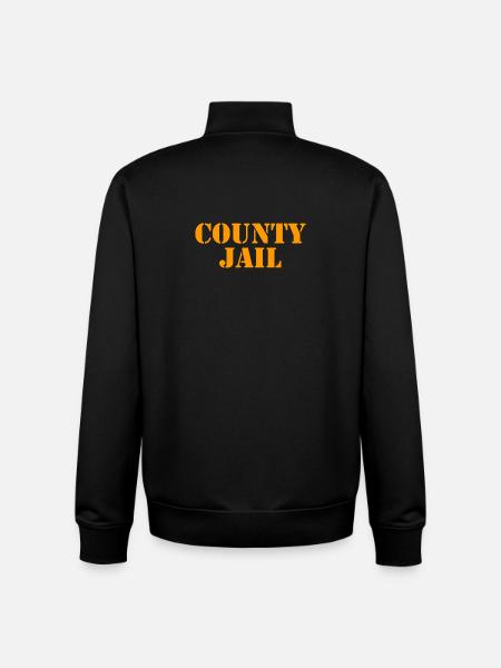 County Jail - Jail - Jail - Prisoner - Unisex Organic Zip Sweatshirt by Stanley/Stella - black