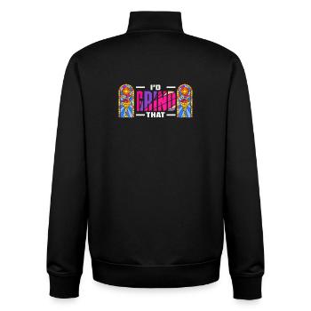Stained Glass Art Stained Glass Artist - Unisex Organic Zip Sweatshirt by Stanley/Stella - black - Back - AI Model Male 185 light (185cm)
