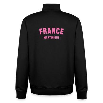 Martinique France Caribbean Karibik - Unisex Organic Zip Sweatshirt von Stanley/Stella - Schwarz - Hinten - AI Model Male 185 light (185cm)