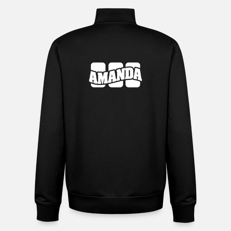 Amanda - Sweat zippé unisexe en coton bio Stanley/Stella - noir