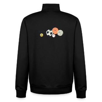 Blague sportive - Match sportif drôle de design sportif - Sweat zippé unisexe en coton bio Stanley/Stella - noir - Dos - AI Model Male 185 light (185cm)