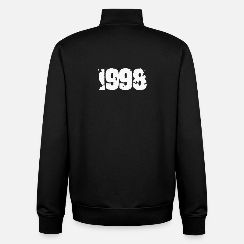 Été 1998 - Sweat zippé unisexe en coton bio Stanley/Stella - noir