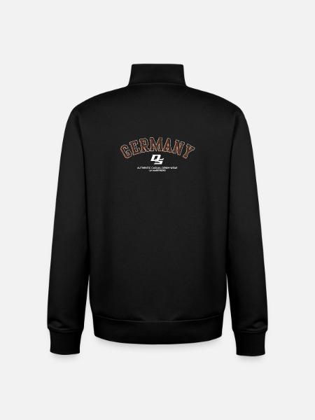 Germany Denim Arch Logo - Unisex Organic Zip Sweatshirt by Stanley/Stella - black