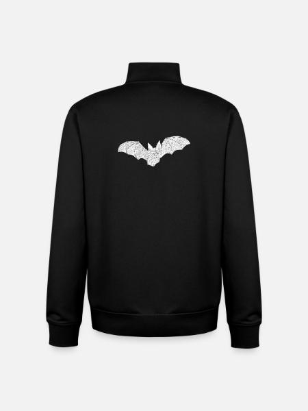 Bat night flight as an illustration - Unisex Organic Zip Sweatshirt by Stanley/Stella - black
