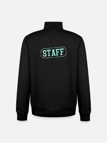 Staff Stamp Graphic - Unisex Organic Zip Sweatshirt by Stanley/Stella - black