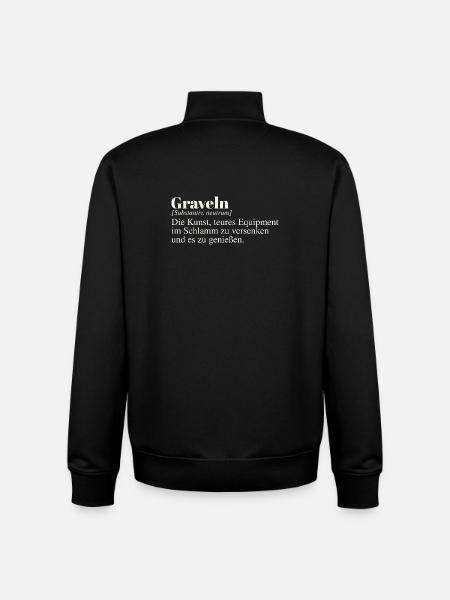 Graveln Definition - Unisex Organic Zip Sweatshirt von Stanley/Stella - Schwarz