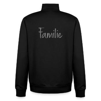 Famille - Sweat zippé unisexe en coton bio Stanley/Stella - noir - Dos - AI Model Male 185 light (185cm)