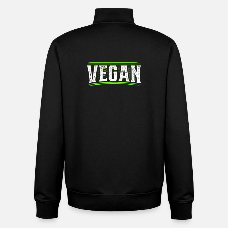 Vegan | Végétaliens | Végétalienne - Sweat zippé unisexe en coton bio Stanley/Stella - noir