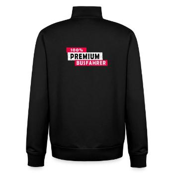 100% Premium Busfahrer Design / Geschenkidee - Unisex Organic Zip Sweatshirt von Stanley/Stella - Schwarz - Hinten - AI Model Male 185 light (185cm)