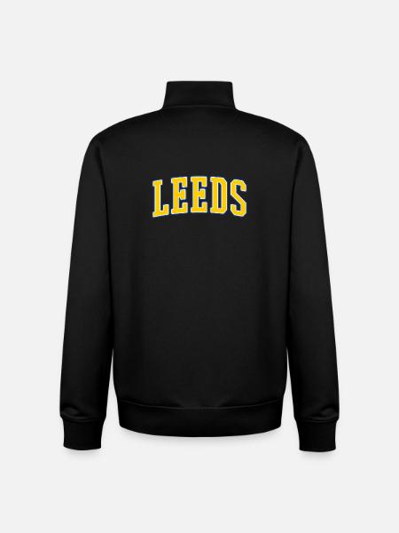Leeds College Lettering - Unisex Organic Zip Sweatshirt by Stanley/Stella - black