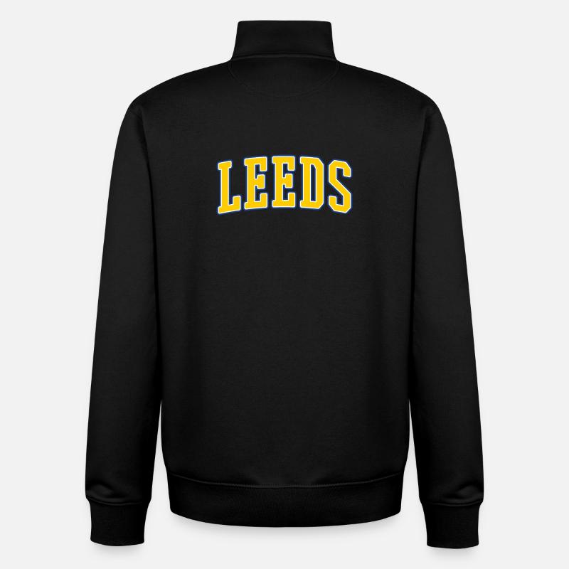 Lettrage du Leeds College - Sweat zippé unisexe en coton bio Stanley/Stella - noir