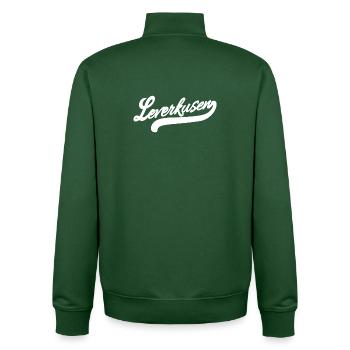 Leverkusen Rétro - Sweat zippé unisexe en coton bio Stanley/Stella - vert bouteille - Dos - AI Model Male 185 dark (185cm)