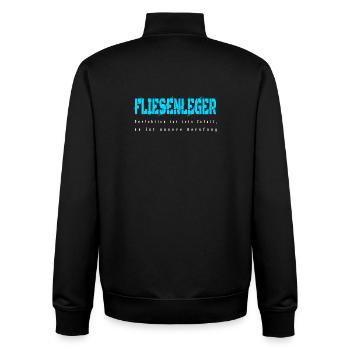 Fliesenleger Design - Unisex Organic Zip Sweatshirt von Stanley/Stella - Schwarz - Hinten - AI Model Male 185 light (185cm)