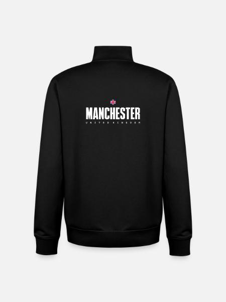Manchester - Sweat zippé unisexe en coton bio Stanley/Stella - noir