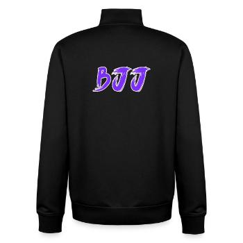 BJJ Lila Gürtel – Jiu Jitsu Rang Design - Unisex Organic Zip Sweatshirt von Stanley/Stella - Schwarz - Hinten - AI Model Male 185 light (185cm)