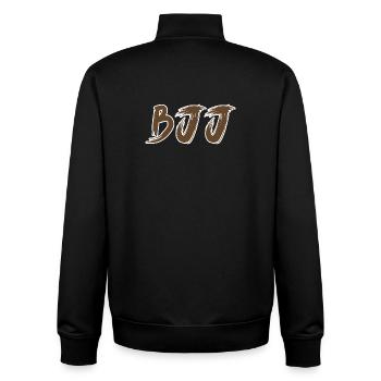 BJJ Brauner Gürtel – Jiu Jitsu Rang Design - Unisex Organic Zip Sweatshirt von Stanley/Stella - Schwarz - Hinten - AI Model Male 185 light (185cm)