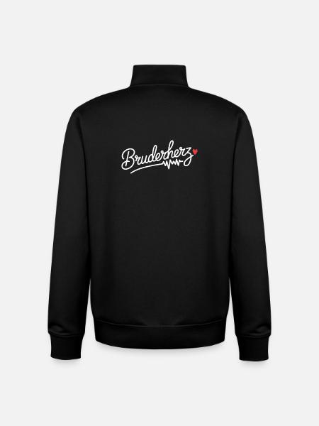 Bruderherz Brüder Großer Bro Spruch Kleiner Bruder - Unisex Organic Zip Sweatshirt von Stanley/Stella - Schwarz