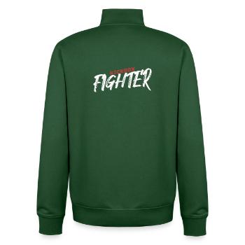 Maillot de combattant de kickboxing - Sweat zippé unisexe en coton bio Stanley/Stella - vert bouteille - Dos - AI Model Male 185 dark (185cm)