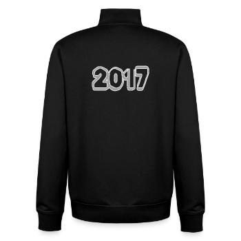 2017 - Unisex Organic Zip Sweatshirt von Stanley/Stella - Schwarz - Hinten - AI Model Male 185 light (185cm)