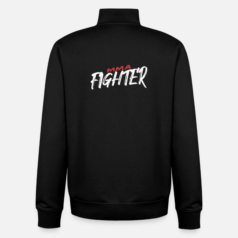 MMA Fighter Power Statement - Unisex Organic Zip Sweatshirt von Stanley/Stella - Schwarz
