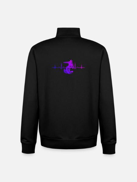 Short and clear snowboard - Unisex Organic Zip Sweatshirt by Stanley/Stella - black