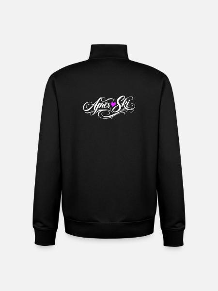 Après-ski heart love - Unisex Organic Zip Sweatshirt by Stanley/Stella - black