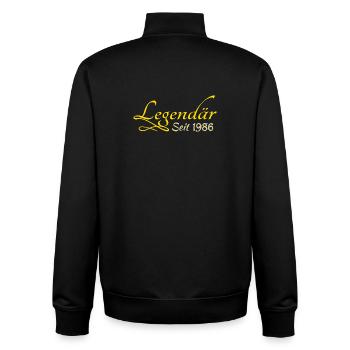 geboren 1986 - Unisex Organic Zip Sweatshirt von Stanley/Stella - Schwarz - Hinten - AI Model Male 185 light (185cm)