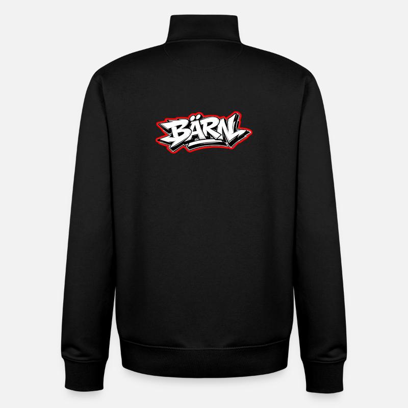 Bern Graffiti - Sweat zippé unisexe en coton bio Stanley/Stella - noir