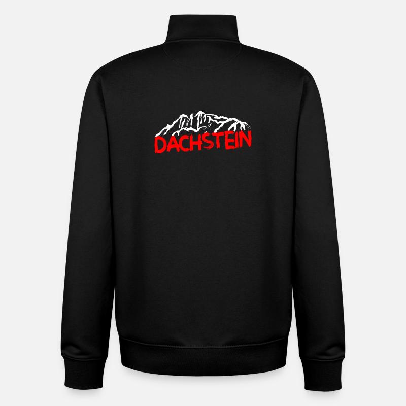 Souvenir de Dachstein Ramsau Autriche - Sweat zippé unisexe en coton bio Stanley/Stella - noir