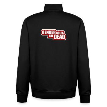 Gender Roles Are Dead Statement Freiheit Spruch - Unisex Organic Zip Sweatshirt von Stanley/Stella - Schwarz - Hinten - AI Model Male 185 light (185cm)