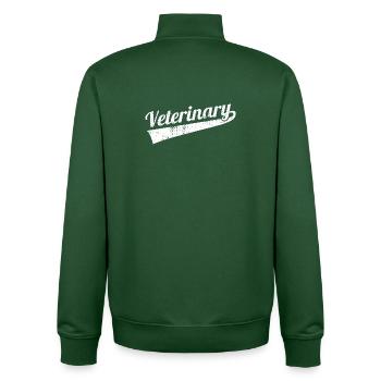 Lustiger Tierarzt - Unisex Organic Zip Sweatshirt von Stanley/Stella - Flaschengrün - Hinten - AI Model Male 185 dark (185cm)