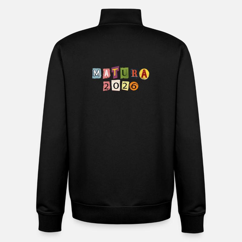 Matura 2026 - Sweat zippé unisexe en coton bio Stanley/Stella - noir