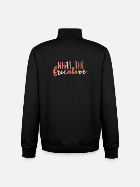 What the Fricative - Unisex Organic Zip Sweatshirt by Stanley/Stella - black