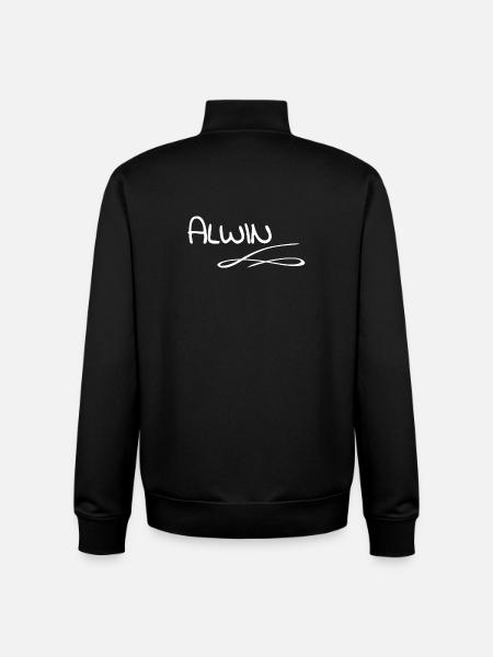 Cadeau pour Alwin - Sweat zippé unisexe en coton bio Stanley/Stella - noir