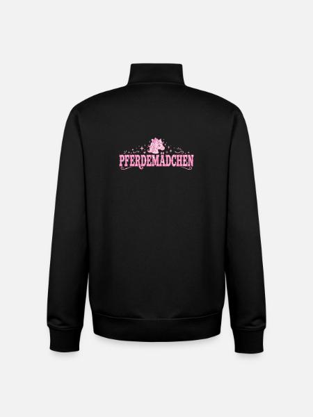 Pferdemädchen Glitzerpony - Unisex Organic Zip Sweatshirt von Stanley/Stella - Schwarz