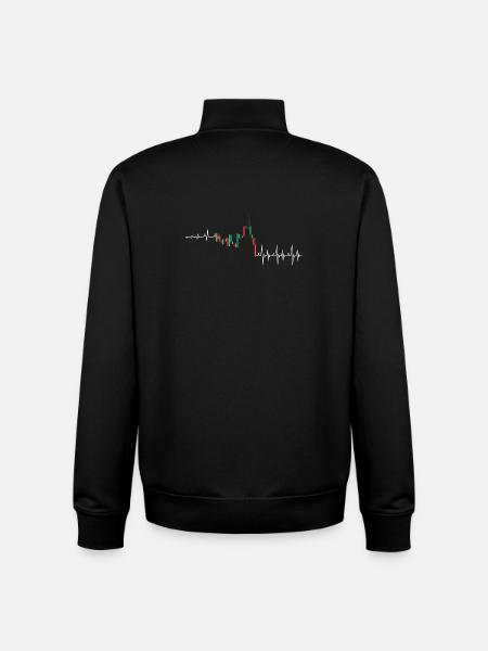 Pulse Neon Cadence - Unisex Organic Zip Sweatshirt by Stanley/Stella - black
