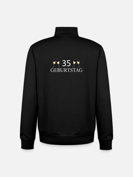 35th birthday 35 years - Unisex Organic Zip Sweatshirt by Stanley/Stella - black