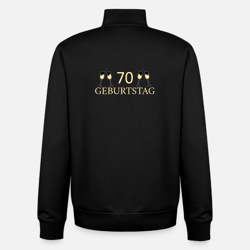 70e anniversaire 70 ans - Sweat zippé unisexe en coton bio Stanley/Stella - noir