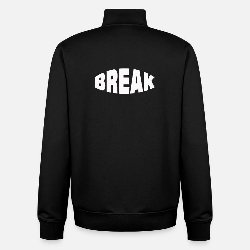 BREAK - Unisex Organic Zip Sweatshirt by Stanley/Stella - black