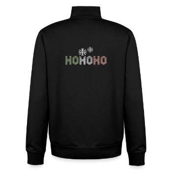 Hohoho neige cristal pixel hiver Noël - Sweat zippé unisexe en coton bio Stanley/Stella - noir - Dos - AI Model Male 185 light (185cm)