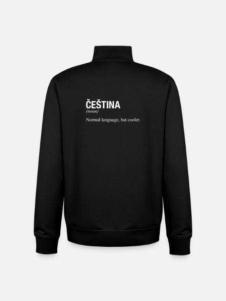 CESTINA, République tchèque - Sweat zippé unisexe en coton bio Stanley/Stella - noir