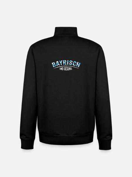Bavarian and healthy - Unisex Organic Zip Sweatshirt by Stanley/Stella - black