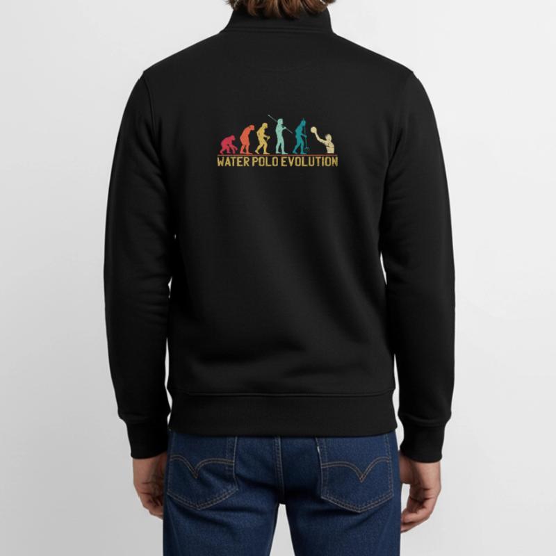Conception de la progression du water-polo Evolution Sweat zippé unisexe en coton bio Stanley/Stella