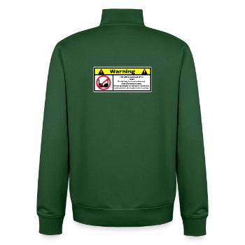 Turbo  - Sweat zippé unisexe en coton bio Stanley/Stella - vert bouteille - Dos - AI Model Male 185 dark (185cm)