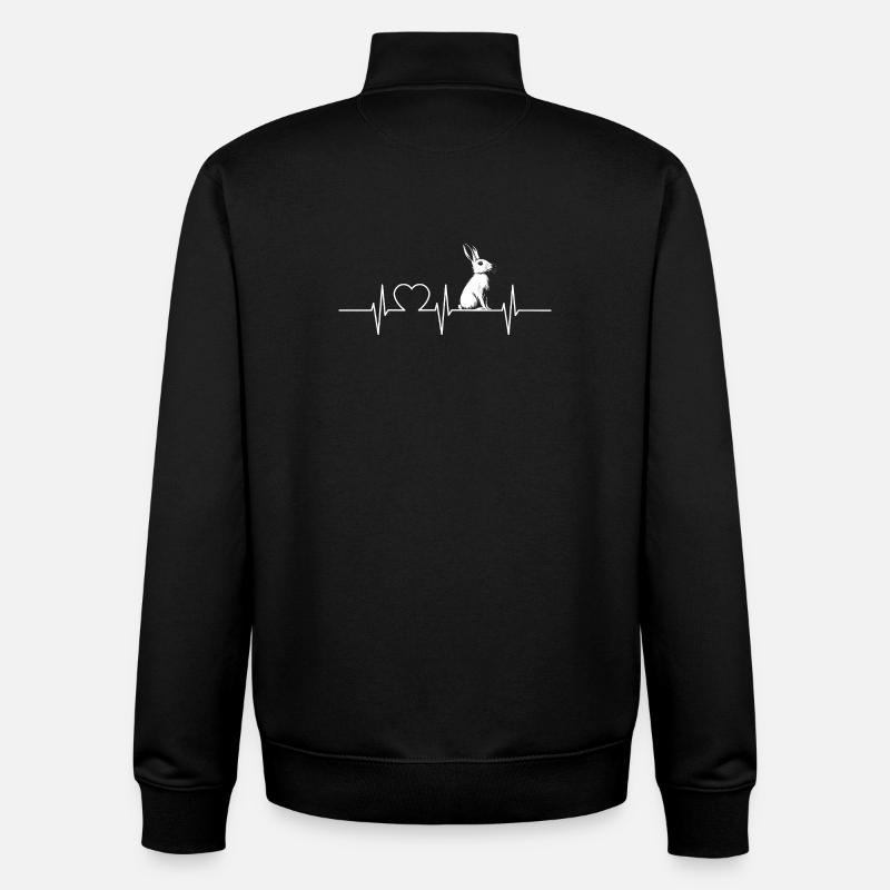 Bunny Bunny - Unisex Organic Zip Sweatshirt by Stanley/Stella - black