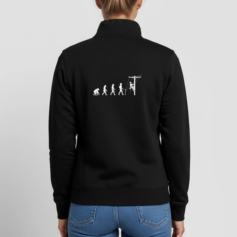 Evolution zur Netztechnik Unisex Organic Zip Sweatshirt von Stanley/Stella