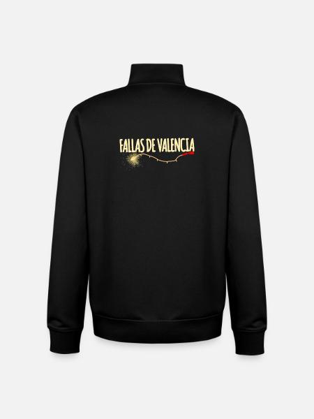 Fallas de Valencia Traca - Sweat zippé unisexe en coton bio Stanley/Stella - noir