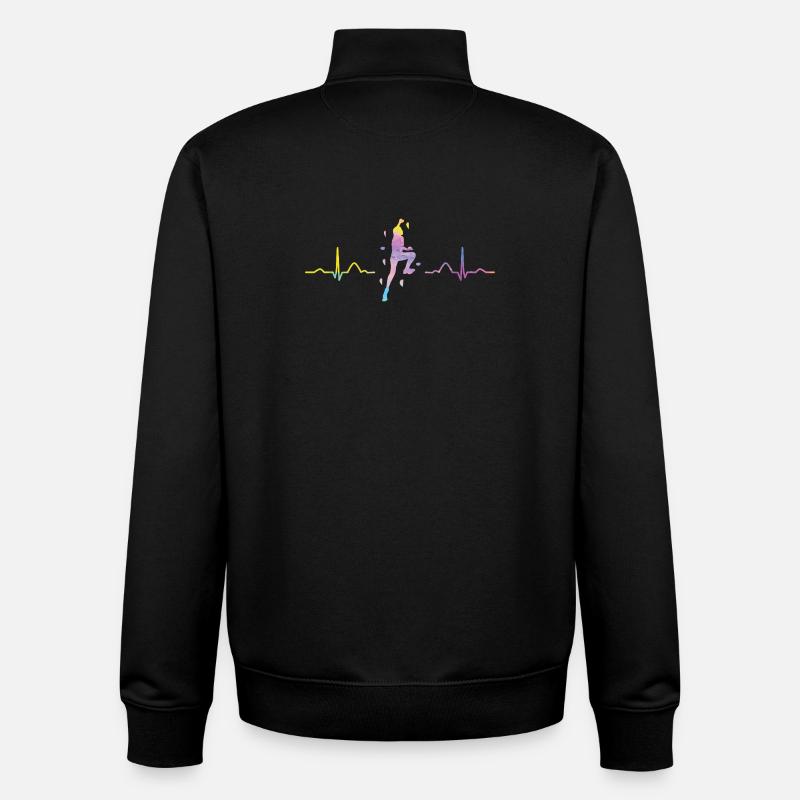 Boulderer Herzschlag Boulder Bouldern - Unisex Organic Zip Sweatshirt von Stanley/Stella - Schwarz