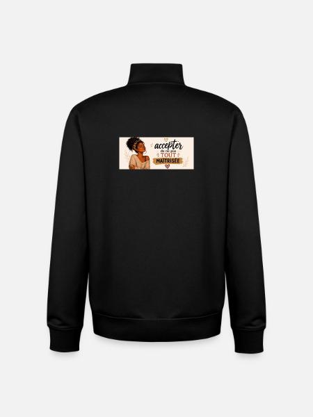 Accepter de ne pas tout maîtriser - Sweat zippé unisexe en coton bio Stanley/Stella - noir